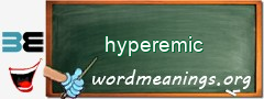 WordMeaning blackboard for hyperemic